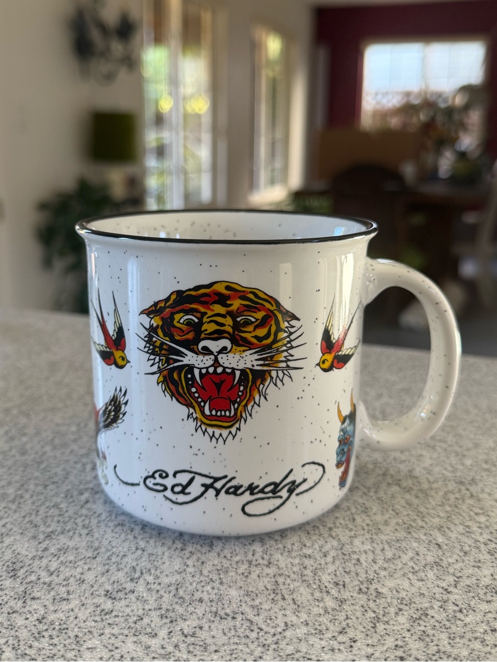 Ed Hardy Y2K Vintage Tattoo Flash Ceramic Campfire Mug
